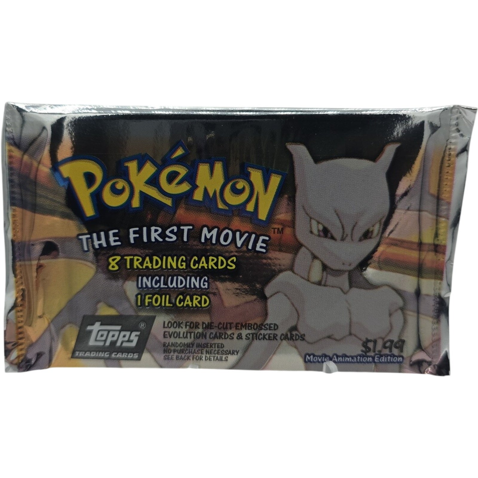 Pokemon TCG Topps Pokemon The First Movie Black Logo 1x Booster Pack
