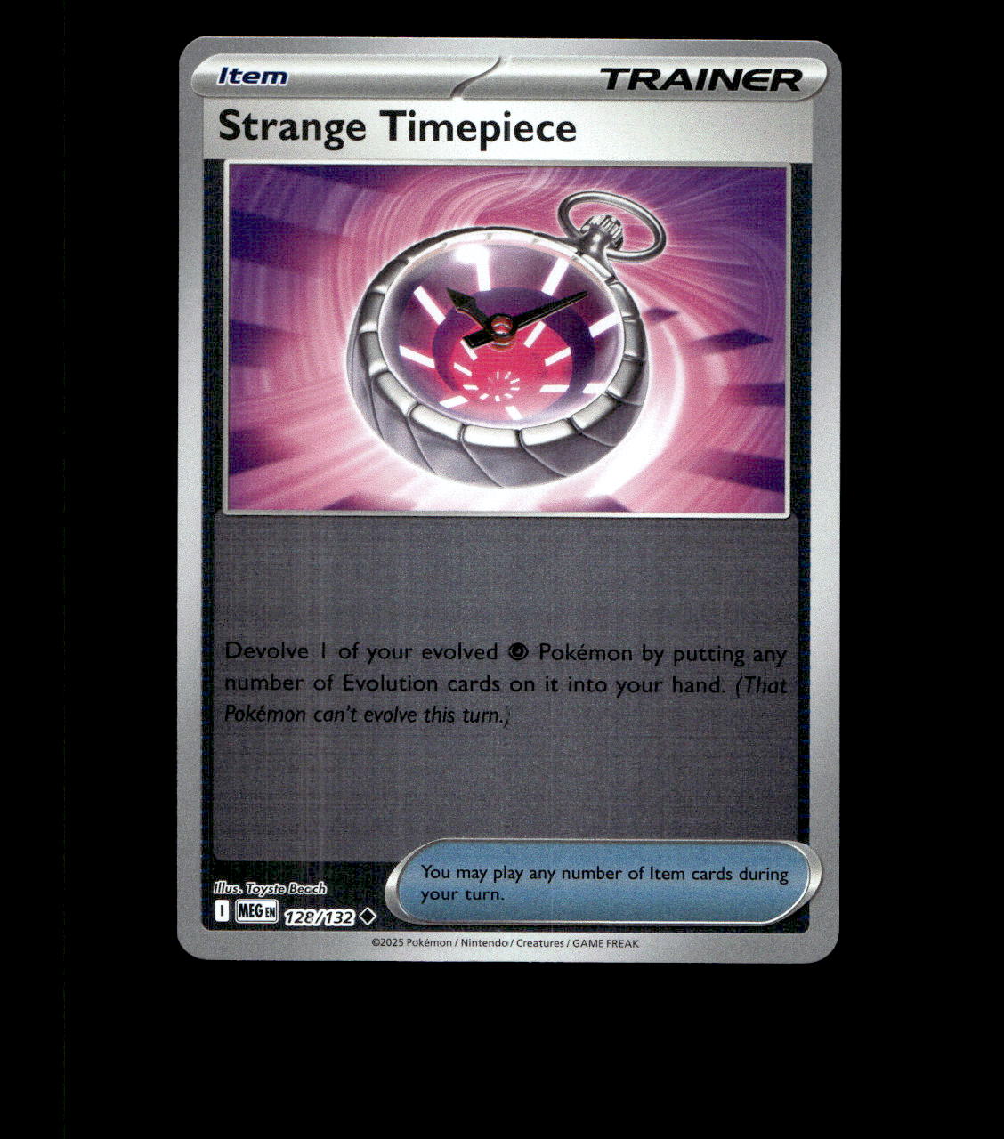 Strange Timepiece - 128/132 - Mega Evolution - Reverse Holo Near Mint