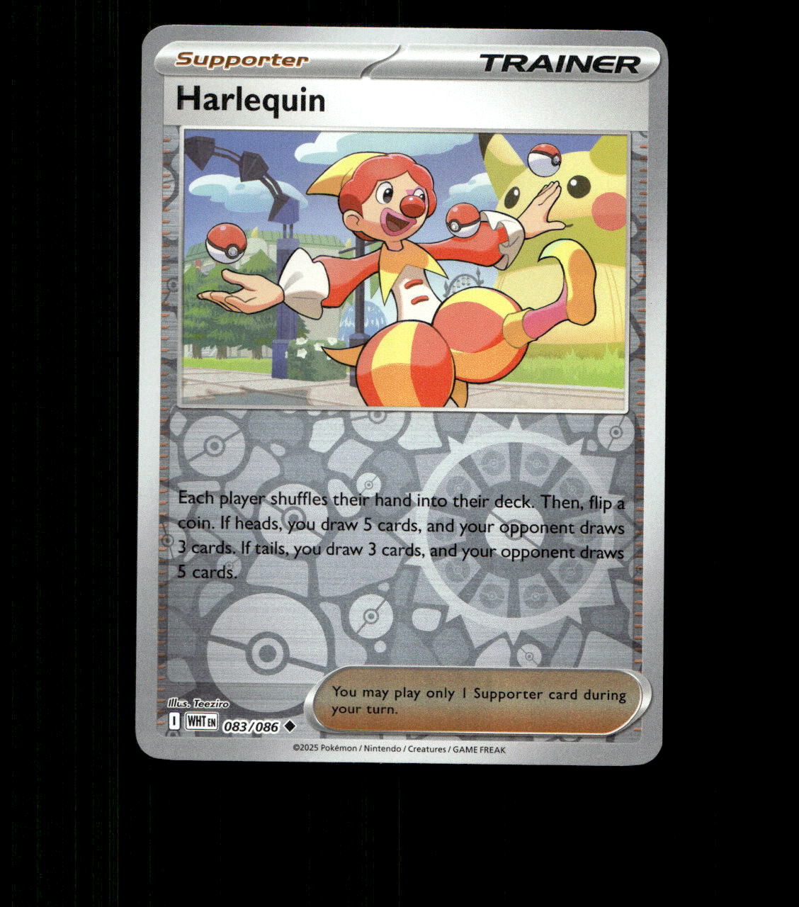 Harlequin - 083/086 - White Flare - Reverse Holo Near Mint