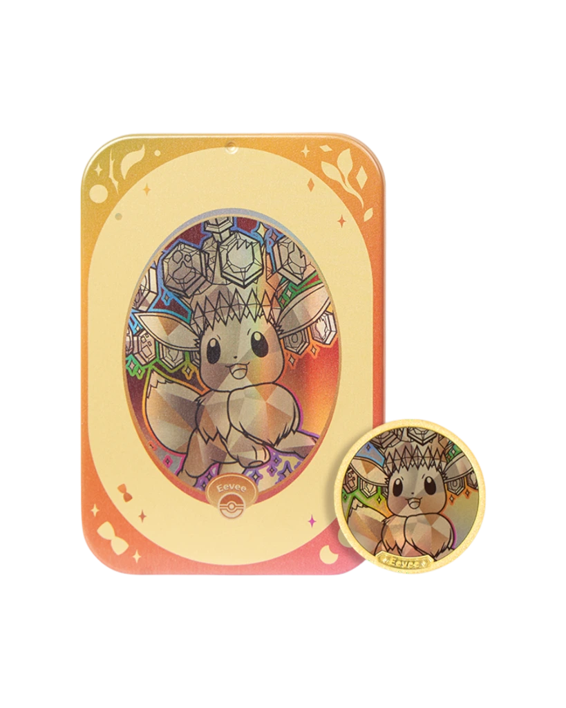 Pokemon TCG Chinese Terastal Gathering Metal Storage Tin Eevee