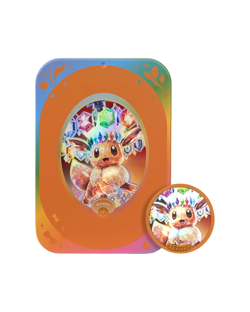 Pokemon TCG Chinese Terastal Gathering Metal Storage Tin Eevee