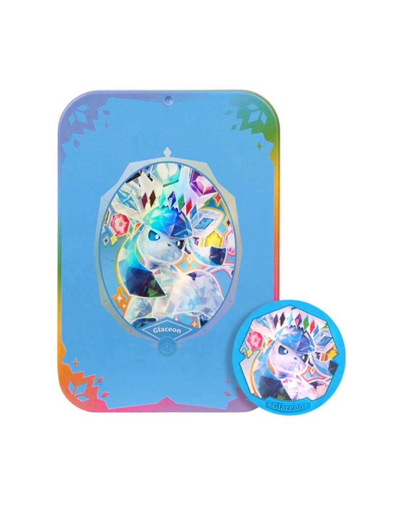 Pokemon TCG Chinese Terastal Gathering Metal Storage Tin Glaceon