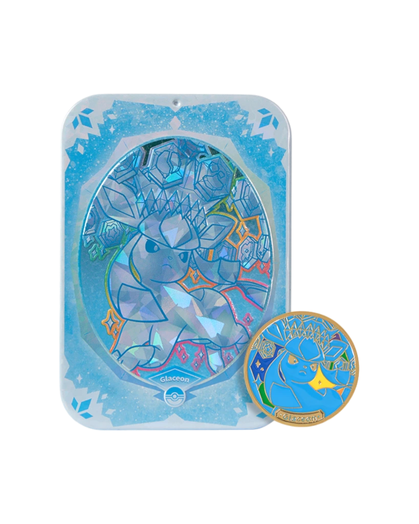 Pokemon TCG Chinese Terastal Gathering Metal Storage Tin Glaceon