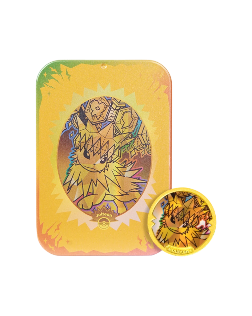 Pokemon TCG Chinese Terastal Gathering Metal Storage Tin Jolteon