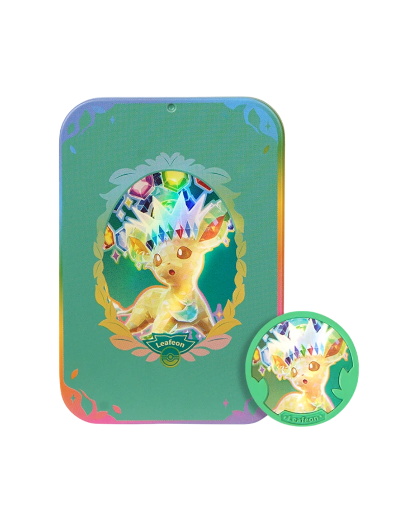 Pokemon TCG Chinese Terastal Gathering Metal Storage Tin Leafeon
