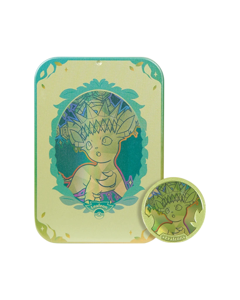 Pokemon TCG Chinese Terastal Gathering Metal Storage Tin Leafeon