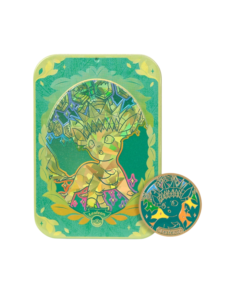 Pokemon TCG Chinese Terastal Gathering Metal Storage Tin Leafeon