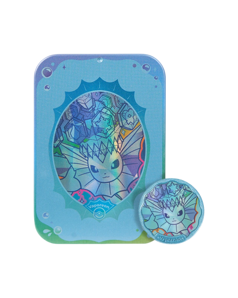 Pokemon TCG Chinese Terastal Gathering Metal Storage Tin Vaporeon