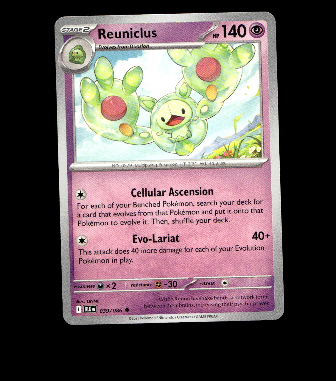 Reuniclus – 039/086 – Black Bolt – Non Holo – Near Mint - Pokemon Card - TCG