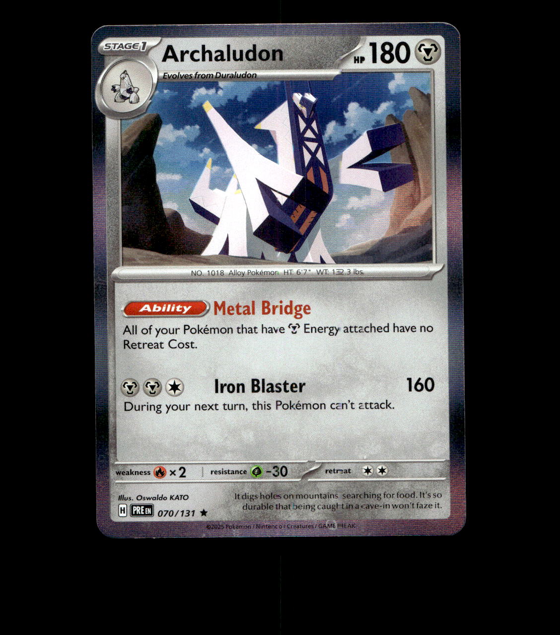 Archaludon - 070/131 - Prismatic Evolutions - Holo Near Mint