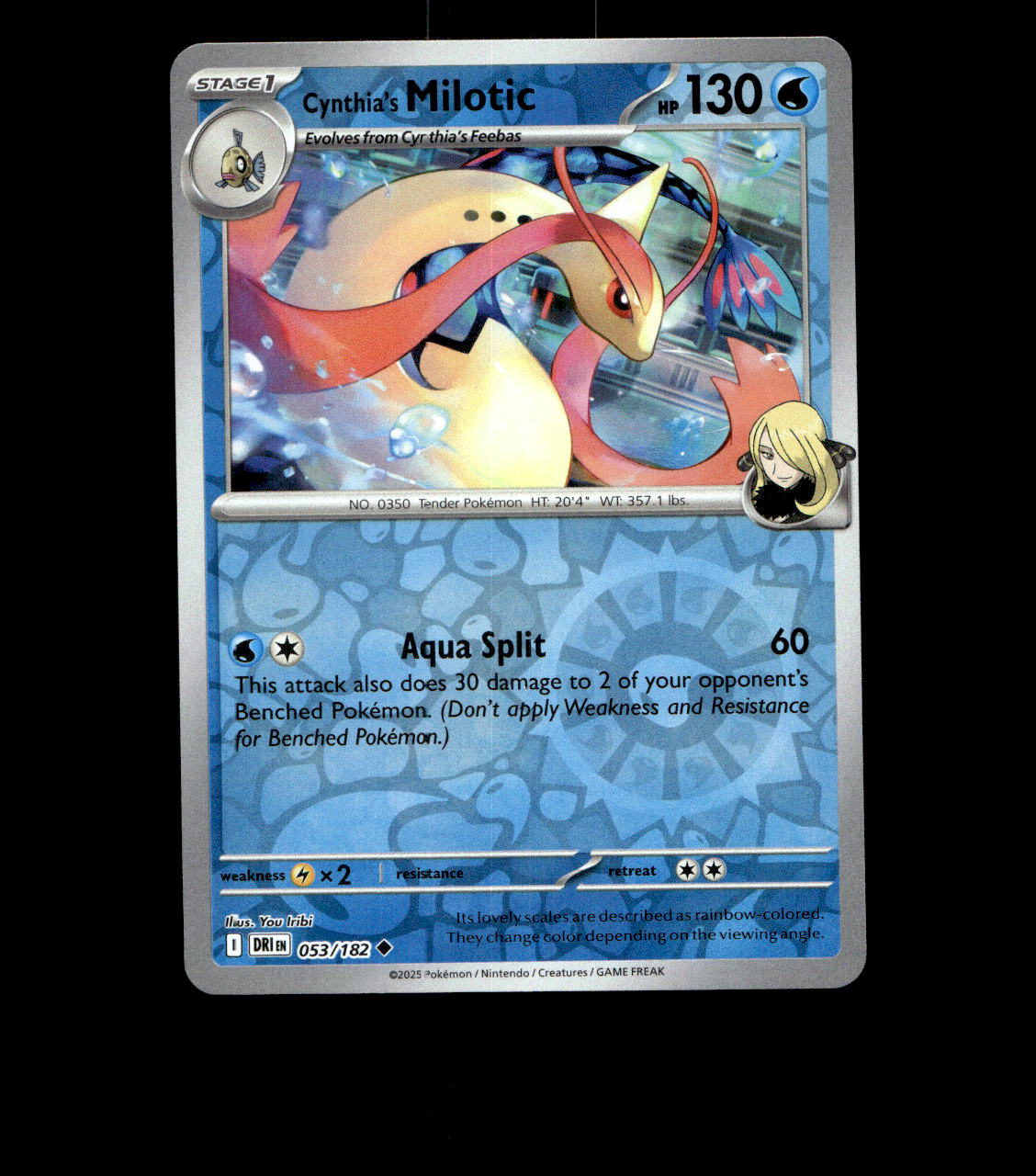 Cynthia’s Milotic – 053/182 – Destined Rivals – Reverse Holo – Near Mint