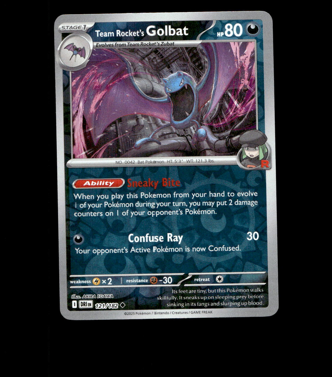 Team Rocket’s Golbat – 121/182 – Destined Rivals – Reverse Holo Near Mint - TCG