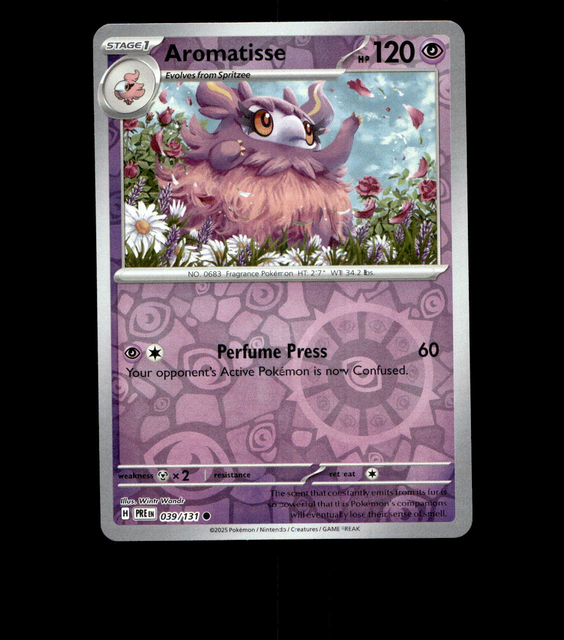 Aromatisse - 039/131 - Prismatic Evolutions - Near Mint Reverse Holofoil