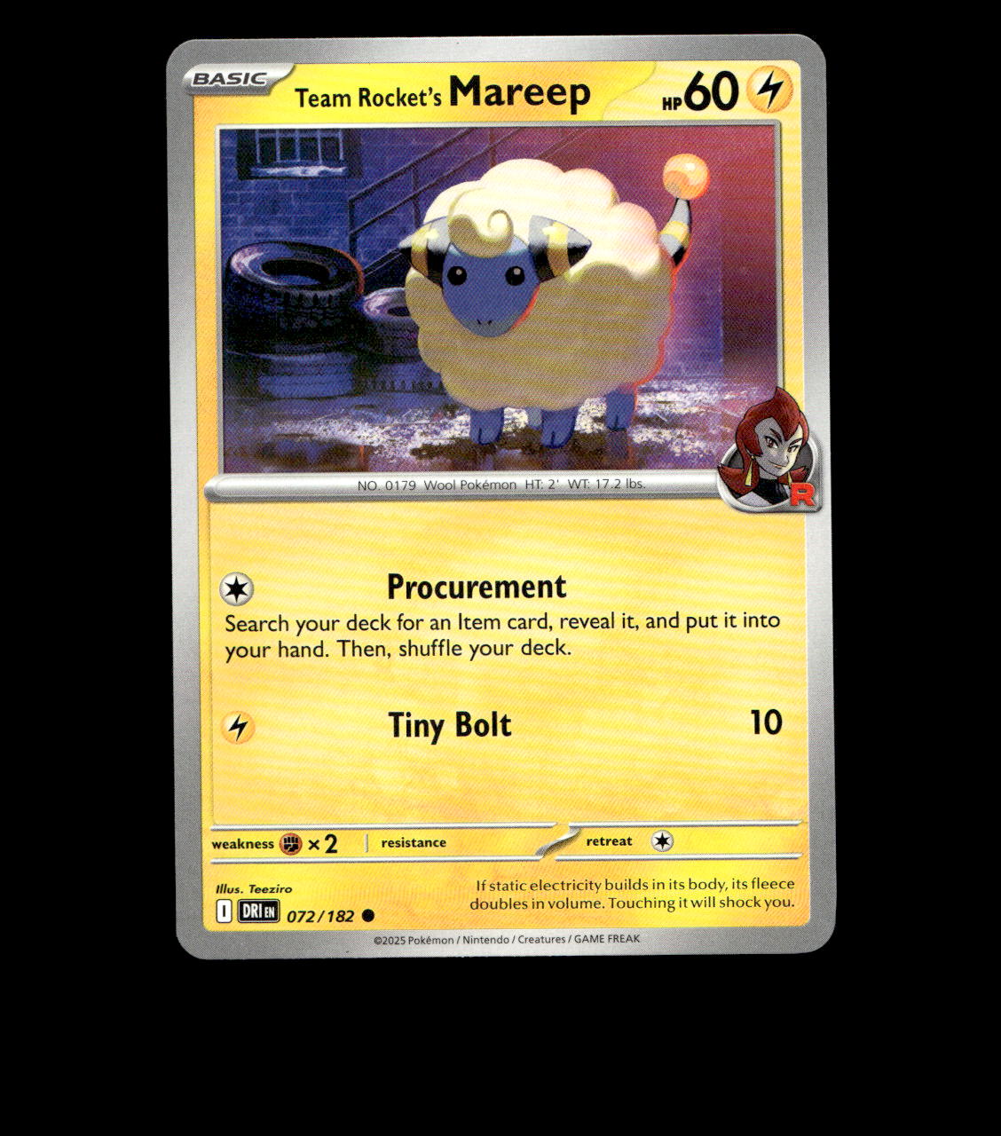 Team Rocket’s Mareep – 072/182 – Destined Rivals – Near Mint