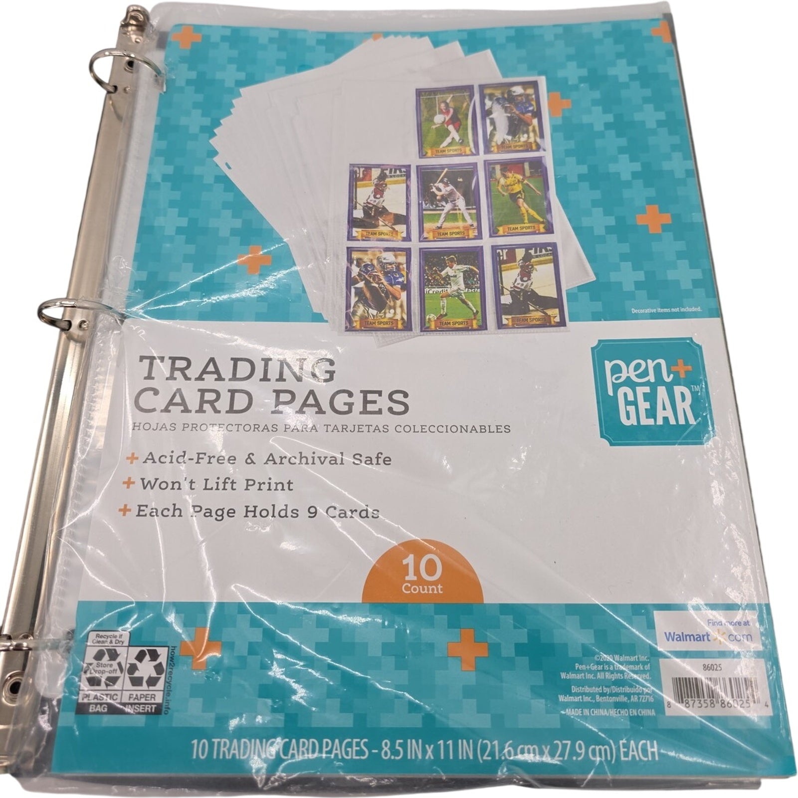Pen + Gear 10 Count Pokemon Black 3 Ring Binder Trading Card Album w/ Pages