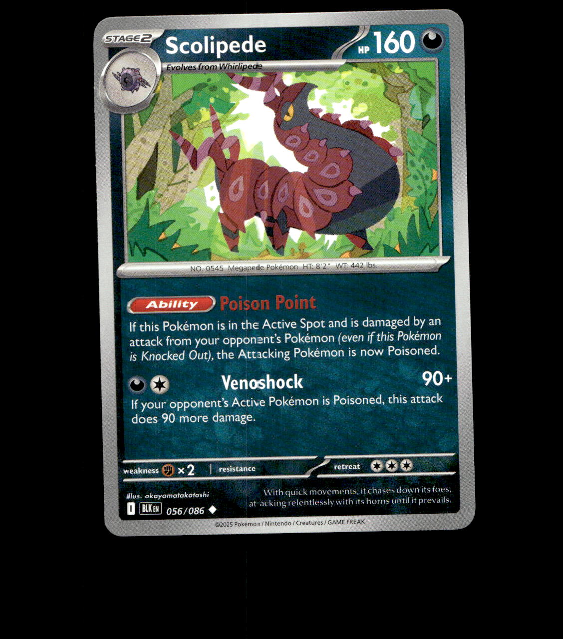 Scolipede - 056/086 - Black Bolt - Near Mint Non Holo