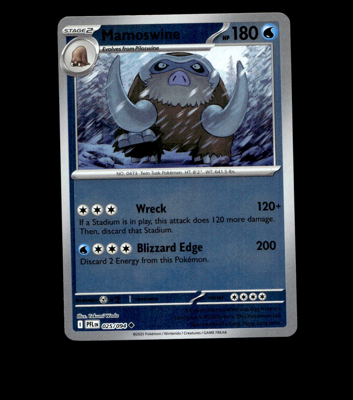 Mamoswine - 025/094 - Phantasmal Flames - Reverse Holo Near Mint