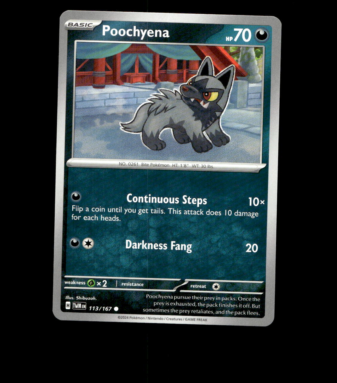 Poochyena – 113/167 – Twilight Masquerade – Non Holo – Near Mint
