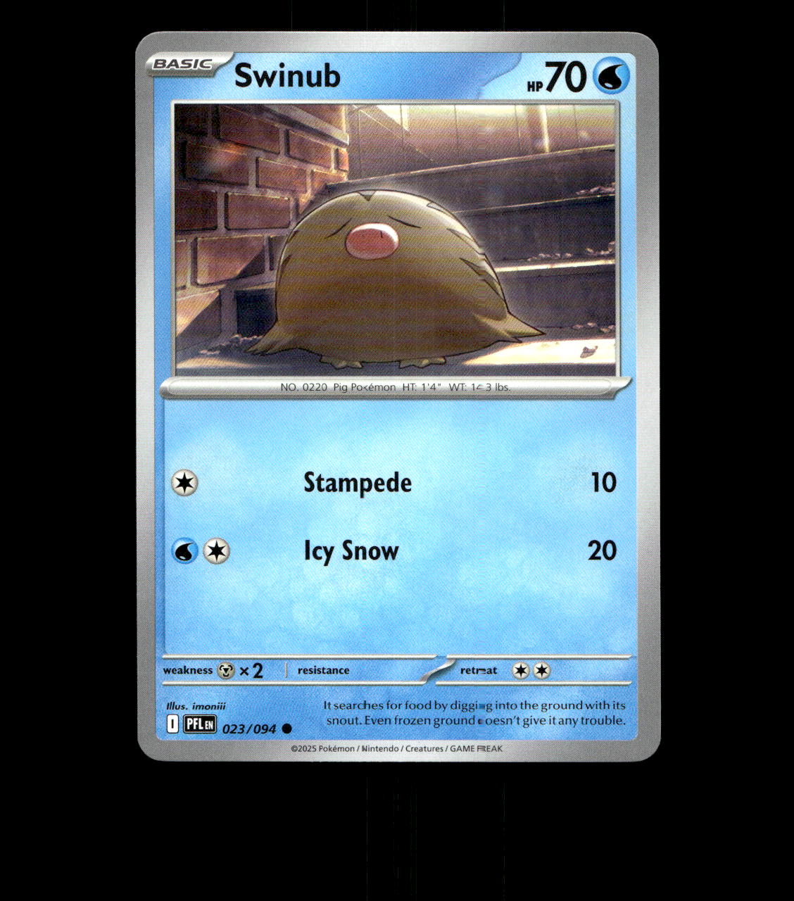 Swinub - 023/094 - Phantasmal Flames - Near Mint