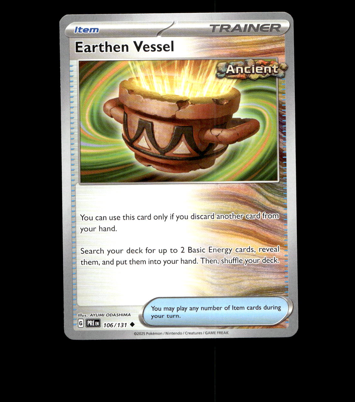 earthen vessel pokemon card value Pokemon Prismatic Evolutions Uncommon Earthen Vessel #106