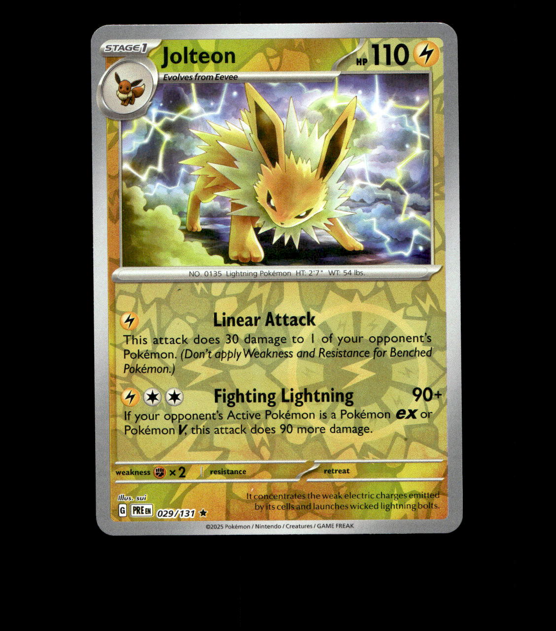 Jolteon – 029/131 – Prismatic Evolution – Reverse Holo Near Mint