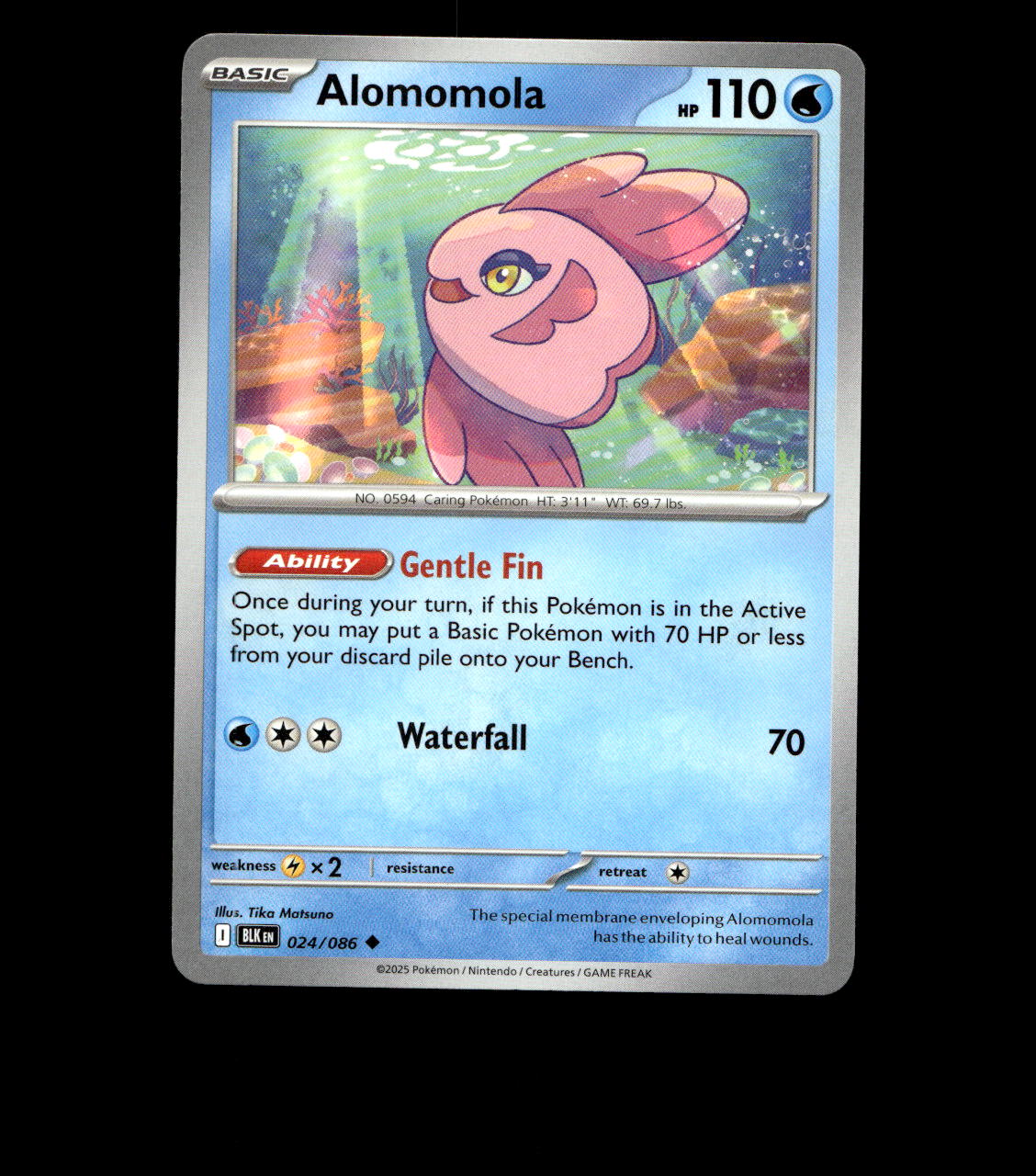 Alomomola – 024/086 – Black Bolt – Non Holo – Near Mint