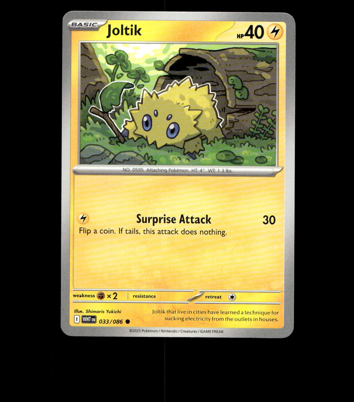 Joltik - 033/086 - White Flare - Normal - Near Mint Non Holo