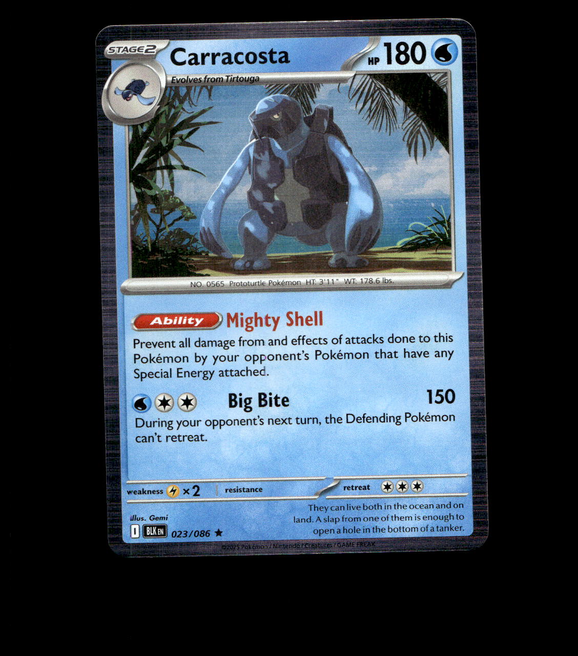 Carracosta - 023/086 - Black Bolt - Holo Near Mint
