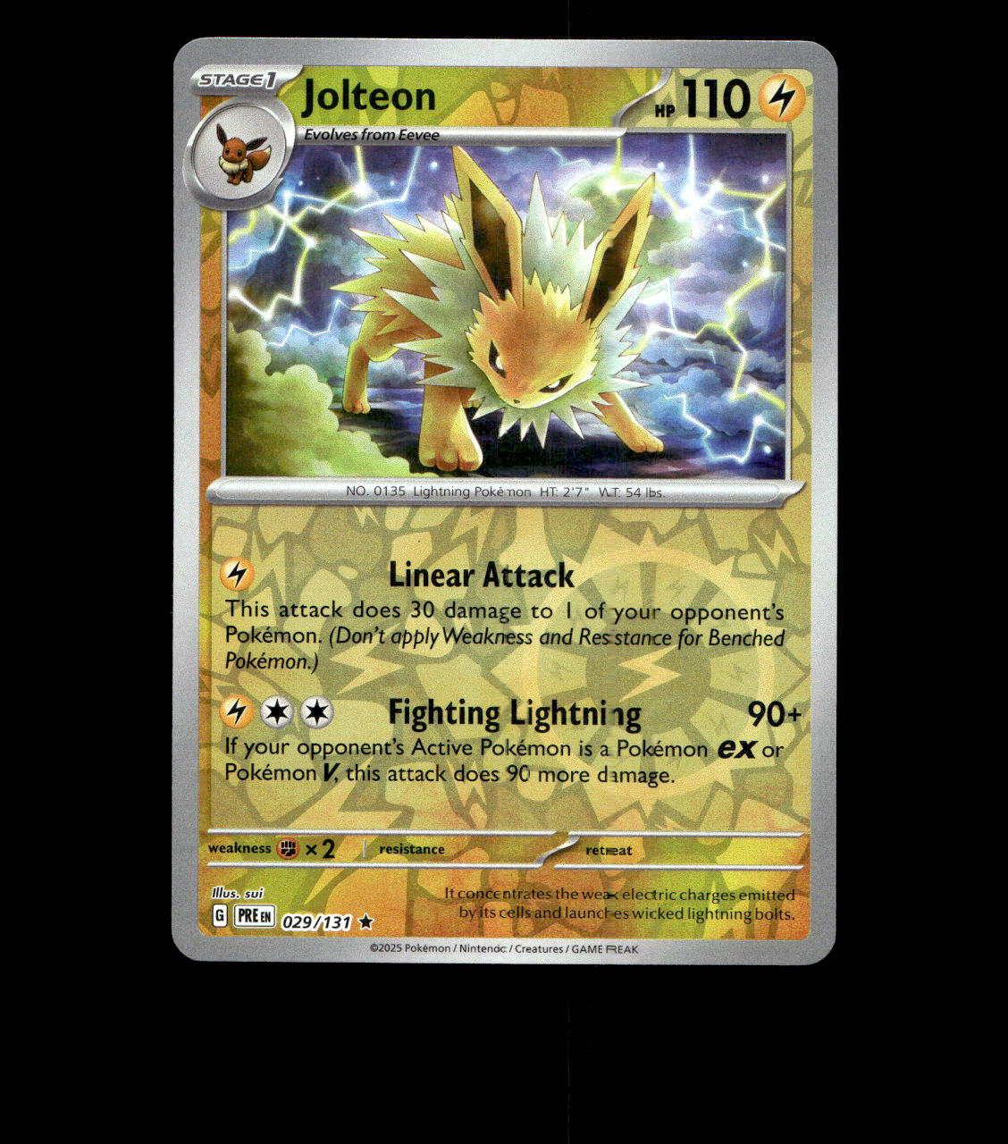 Jolteon - 029/131 - Prismatic Evolutions - Near Mint Reverse Holofoil