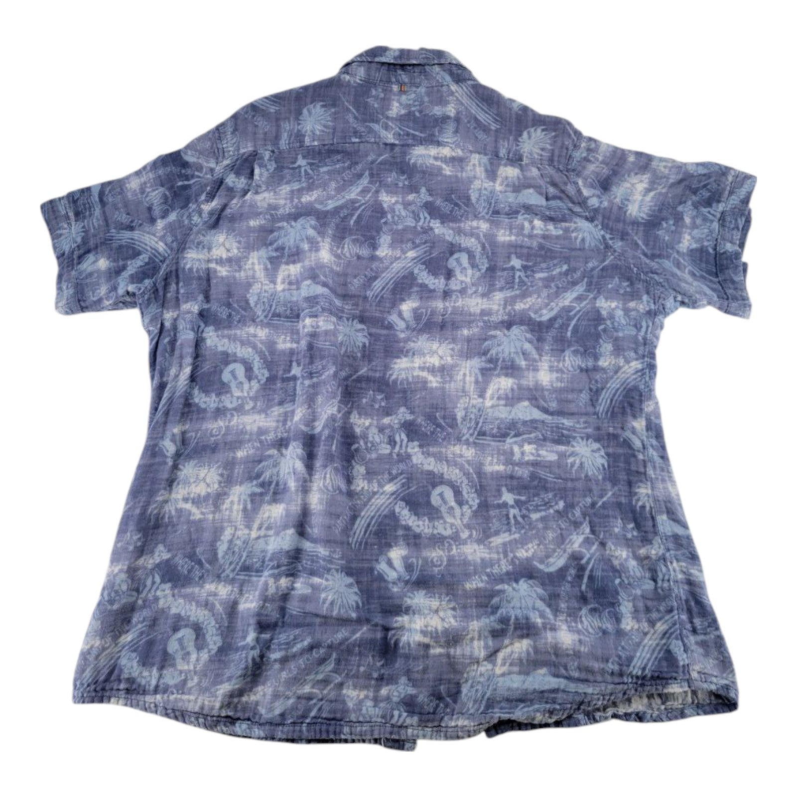 Margaritaville Men's Blue Hawaiian Shirt XXL Aloha Island Cotton Blend