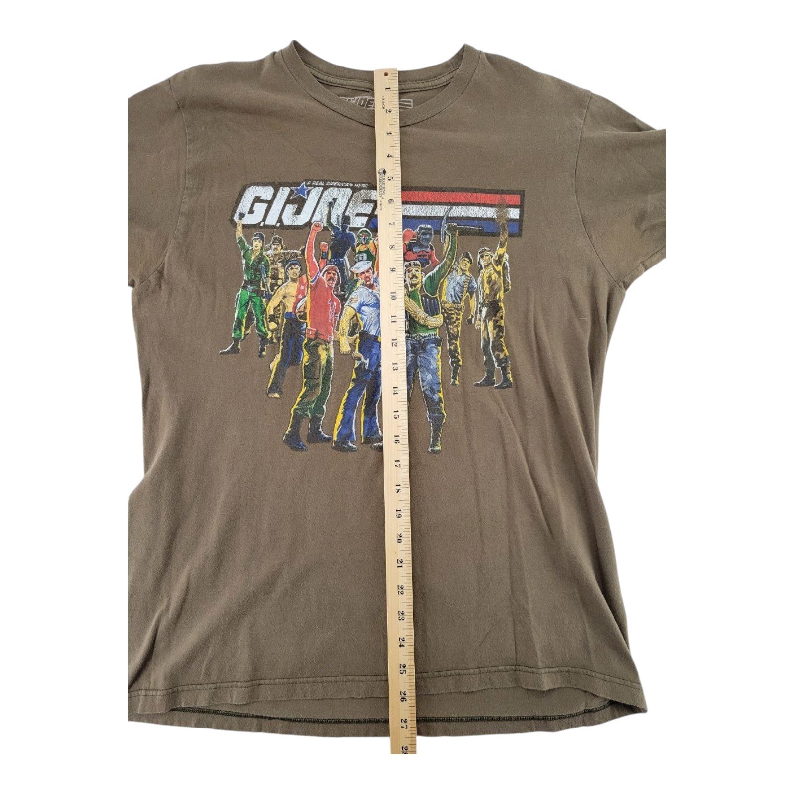 GI Joe 2009 A Real American Hero T-Shirt Support Troops Brown Hasbro L