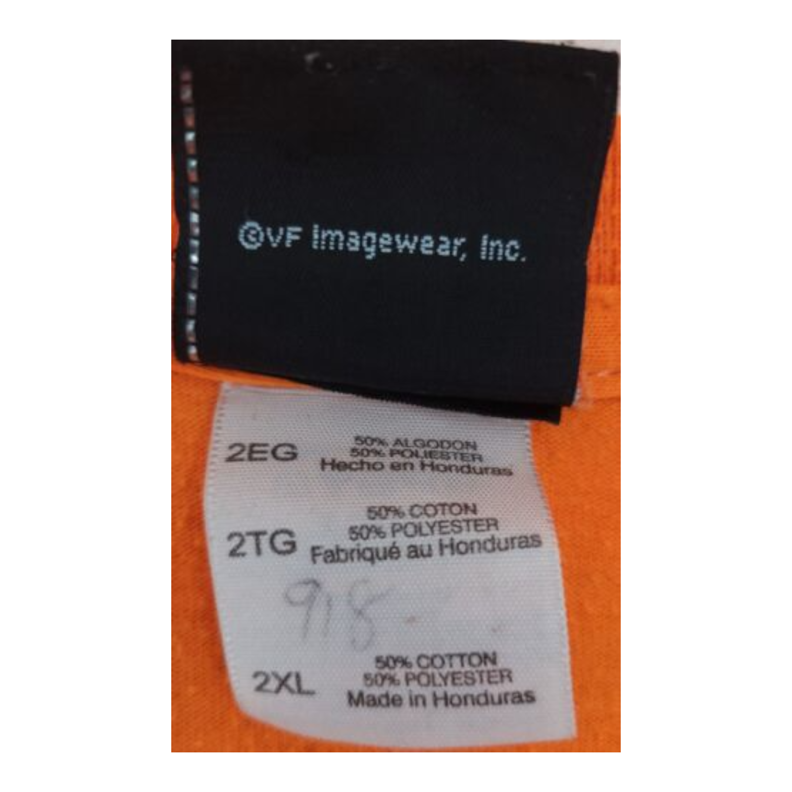 VTG Image Wear Harley Davidson Fort Walton Beach Short Sleeve T-Shirt Orange 2XL