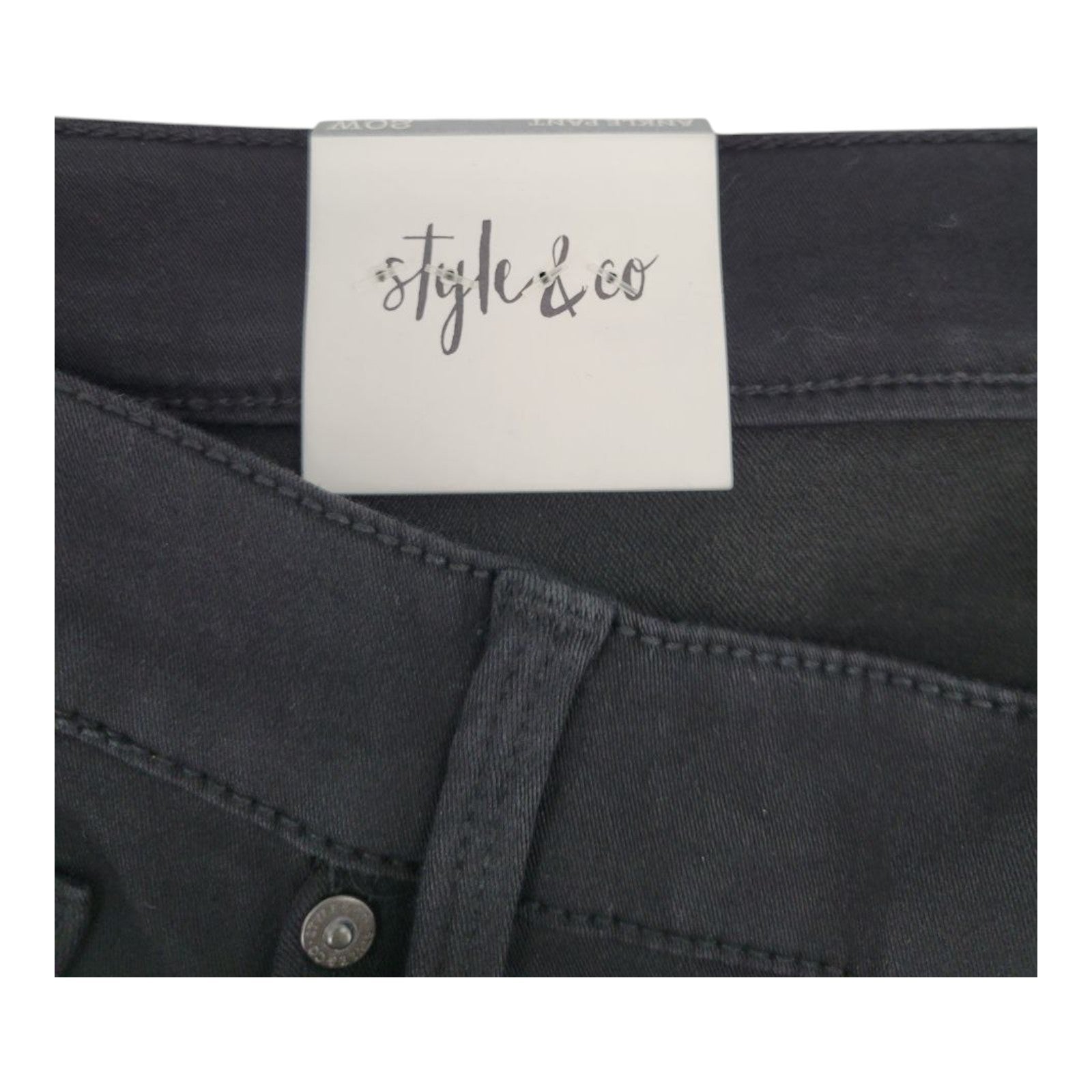 Style & Co Plus High Rise Jeggings 20W Black Ankle Seamless Pants