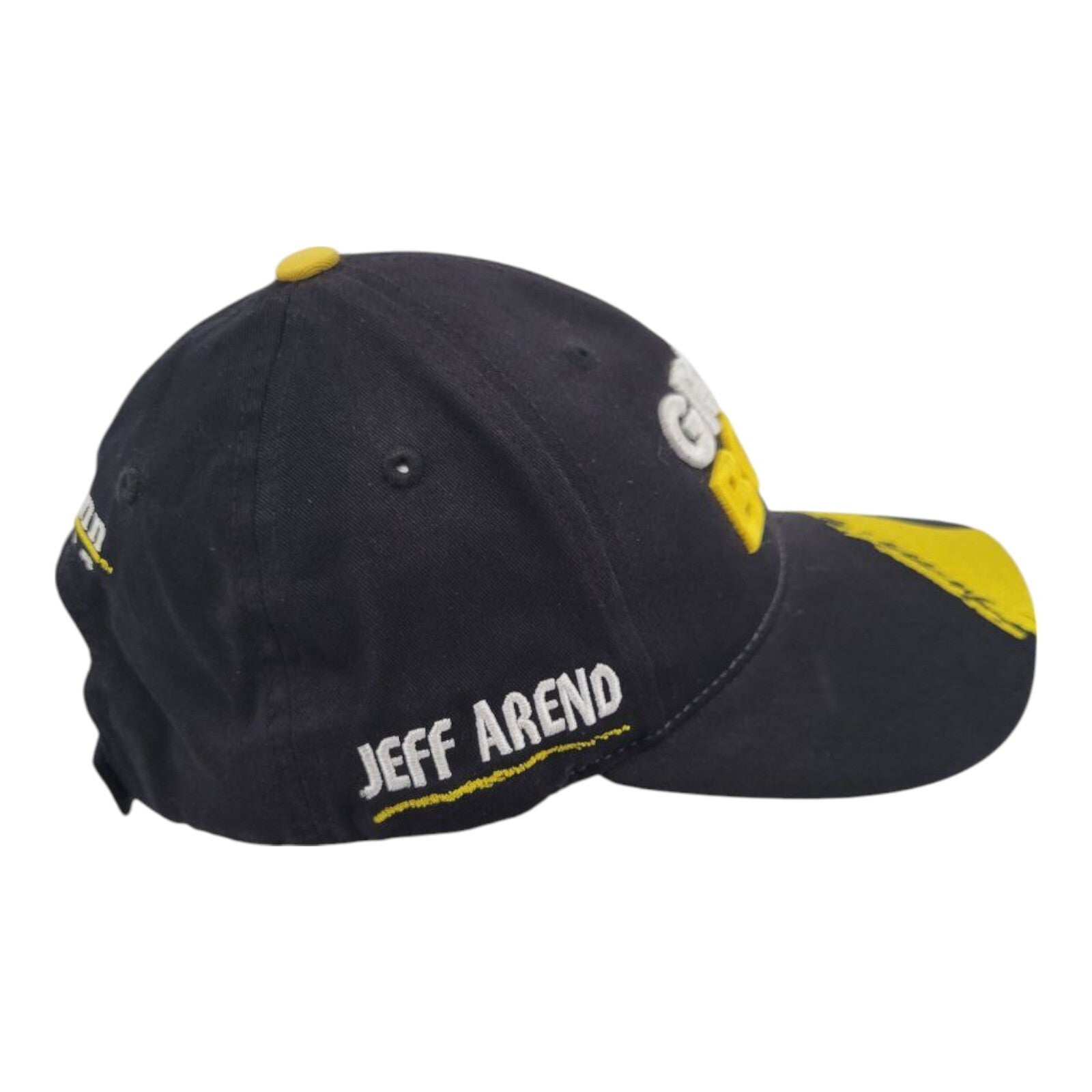 MainGate NHRA Grime Boss Drag Racing Black Yellow Adjustable Hat One Size