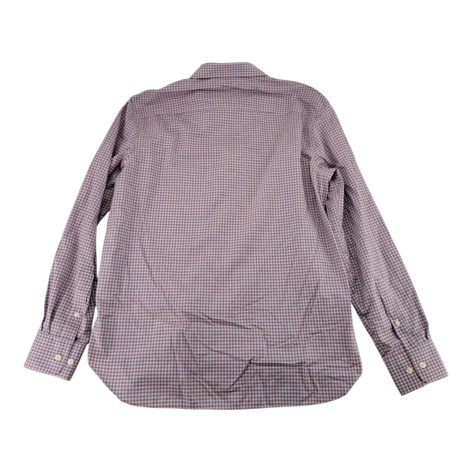 Joseph Abboud Men's Check Dress Shirt L Non-Iron Long Sleeve