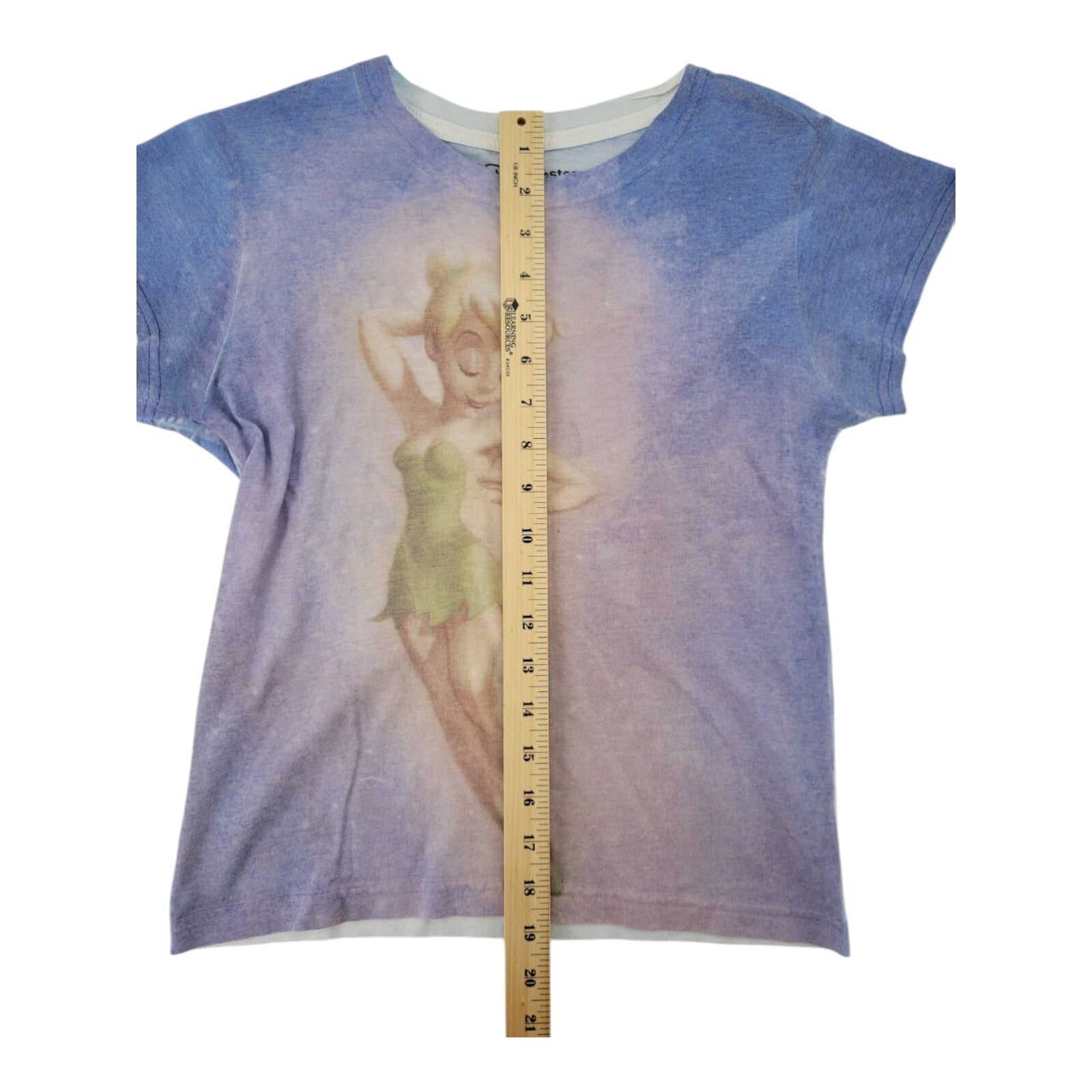 Disney Store Tinker Bell Purple Blue Ombre Graphic Tee Womens Small