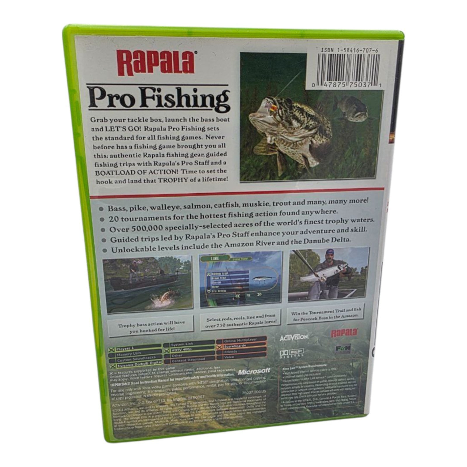 Rapala Pro Fishing Xbox 2004 Complete CIB Manual & Disc Included