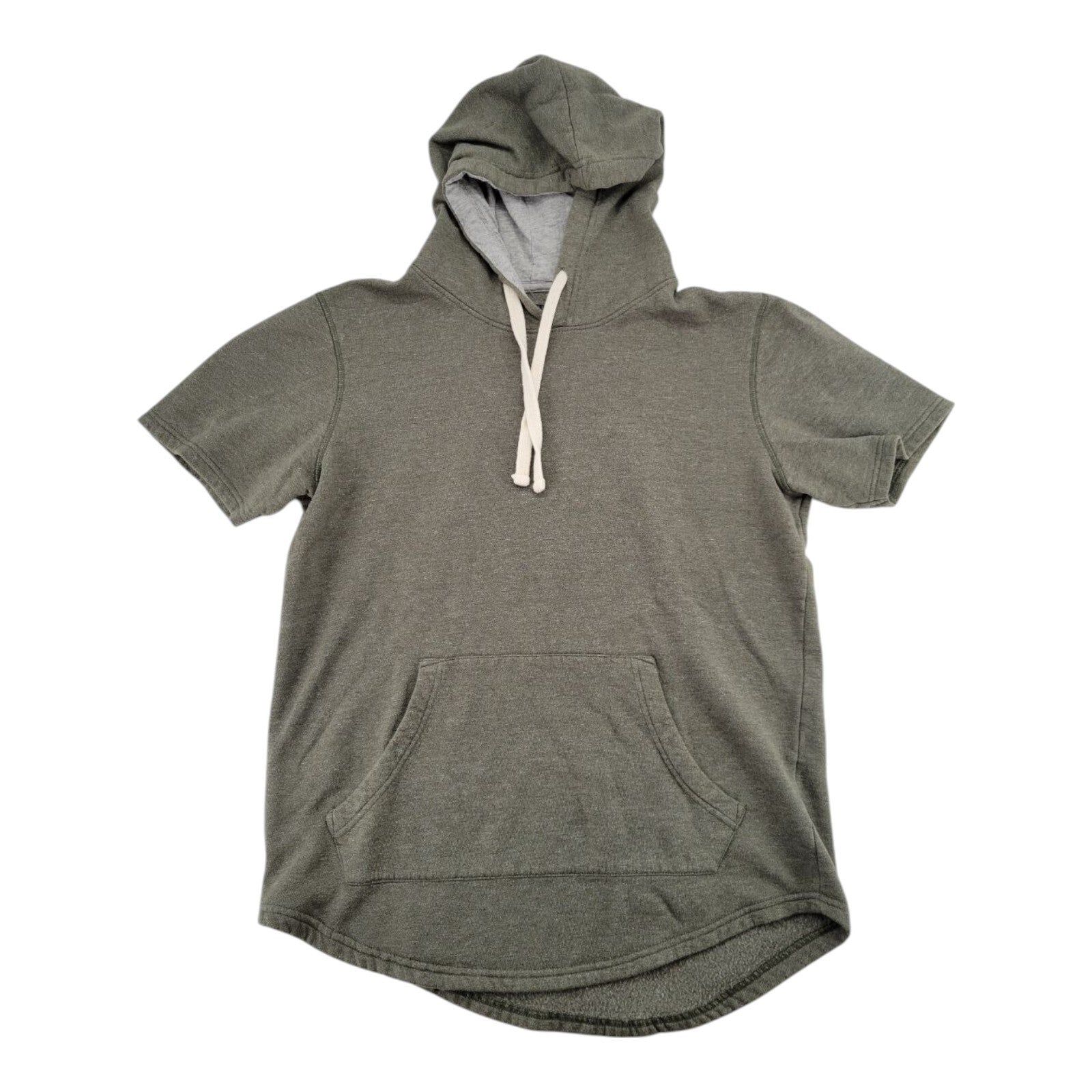 Libertador New York City Short Sleeve Hoodie Olive Green S Longer Length