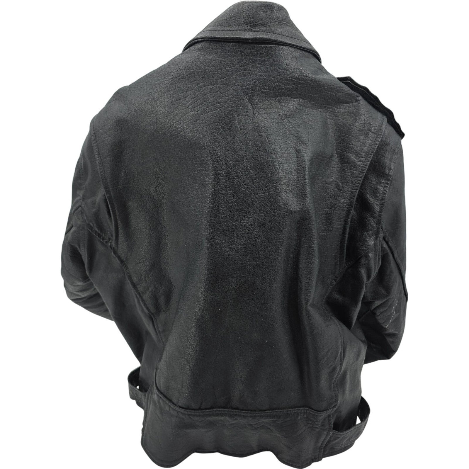 Putnam Leather Gold Motorcycle Jacket Mens 42 / M Biker Vintage Black Moto PLG