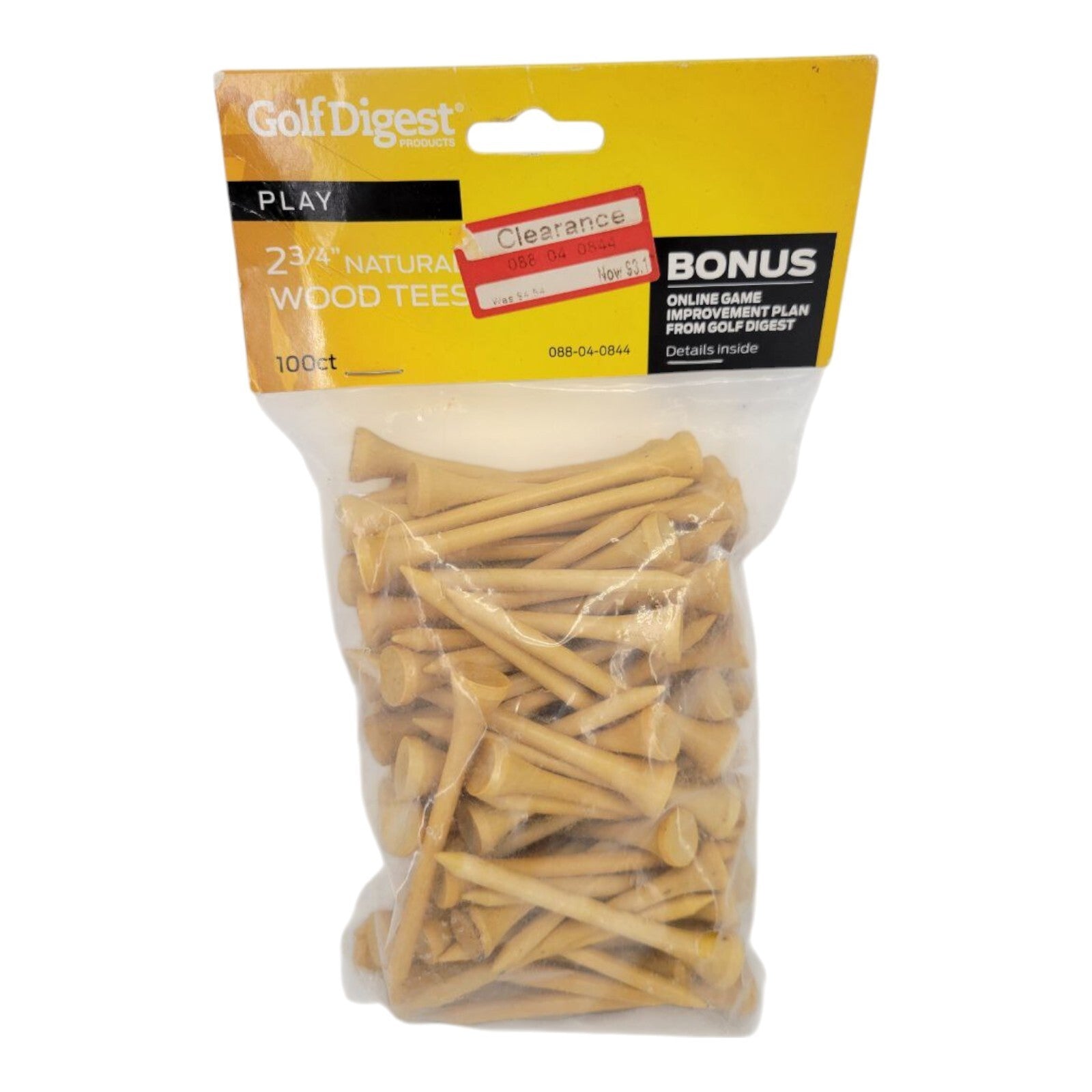 Golf Digest 2 3/4 in Natural Wood Golf Tees 100 Count