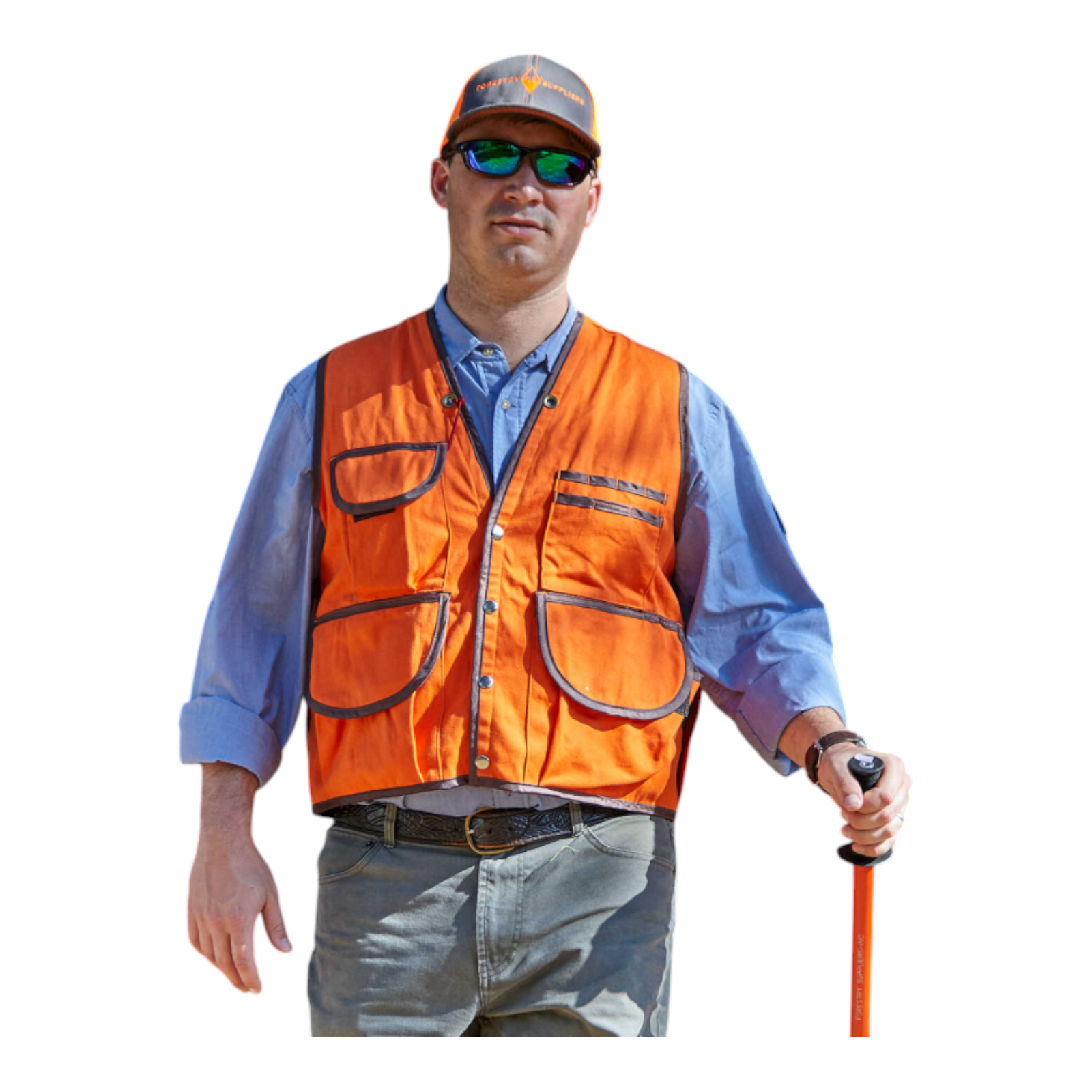 Jim Gem Pro 10 Pocket Cotton Army Duck Cruiser Vest Large 39-43 Orange