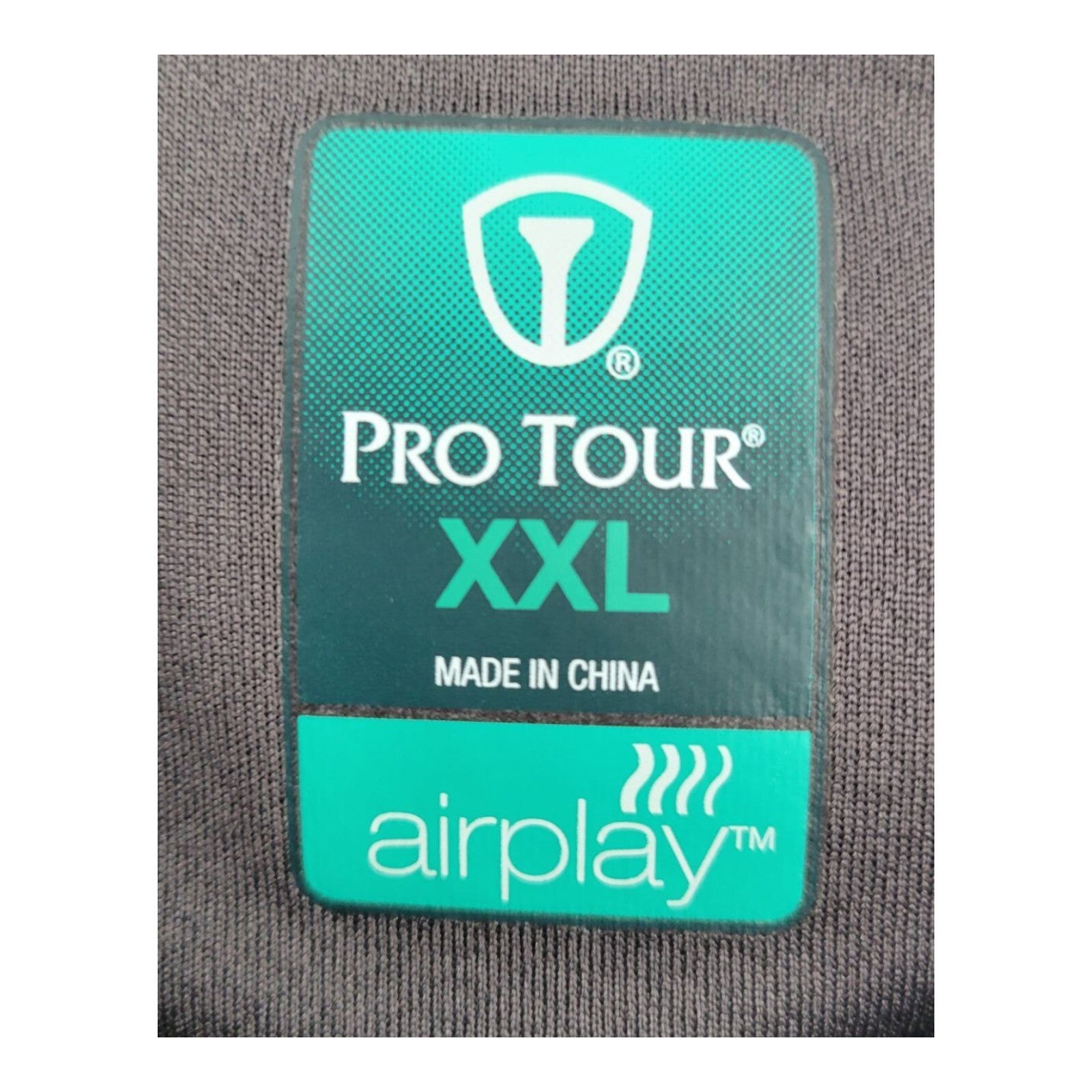 Pro Tour Air Play Gray Polyester Short Sleeve Golf Polo Shirt Size 2XL