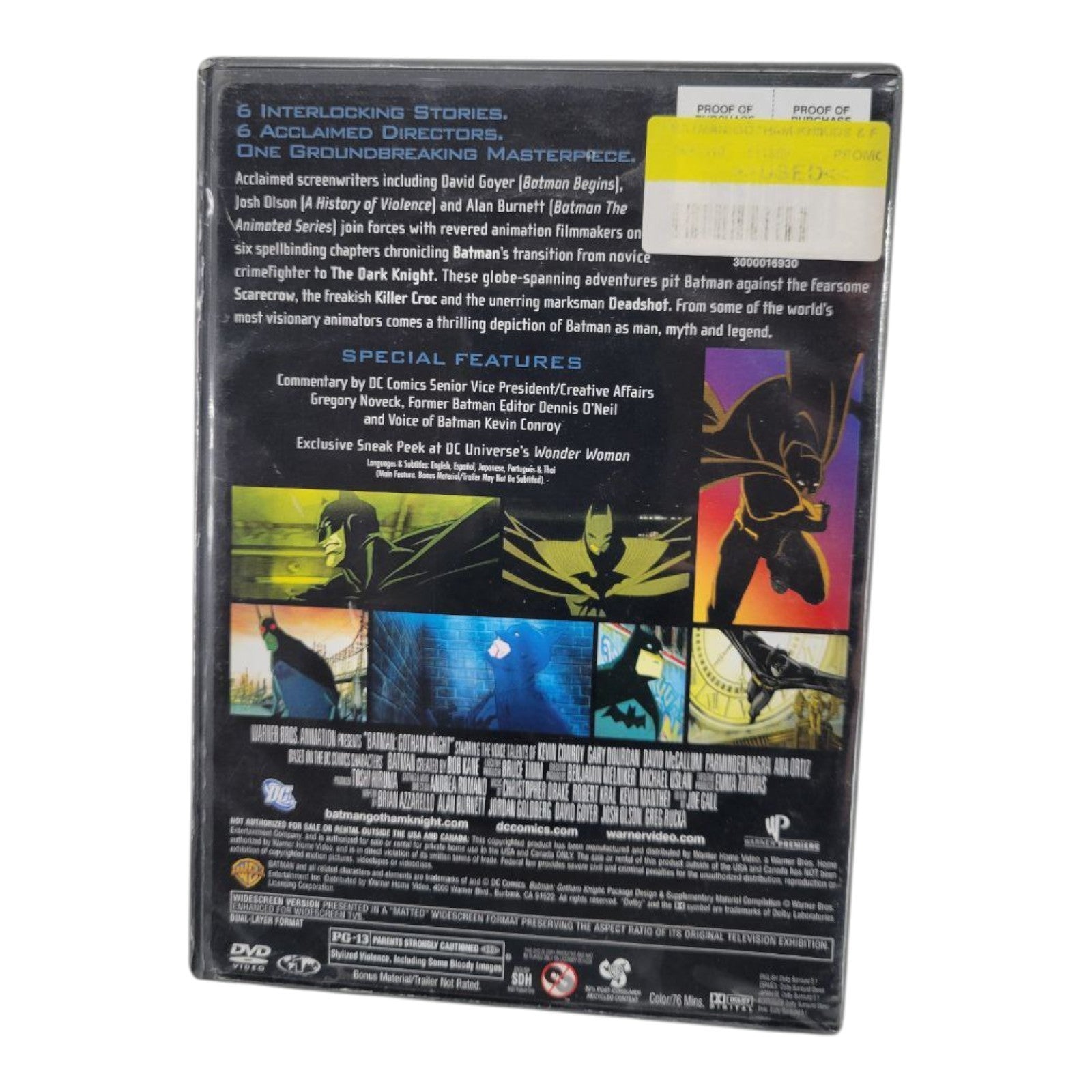 DC Superhero DVD Bundle 4 Movies: Aquaman, Batman, Green Hornet