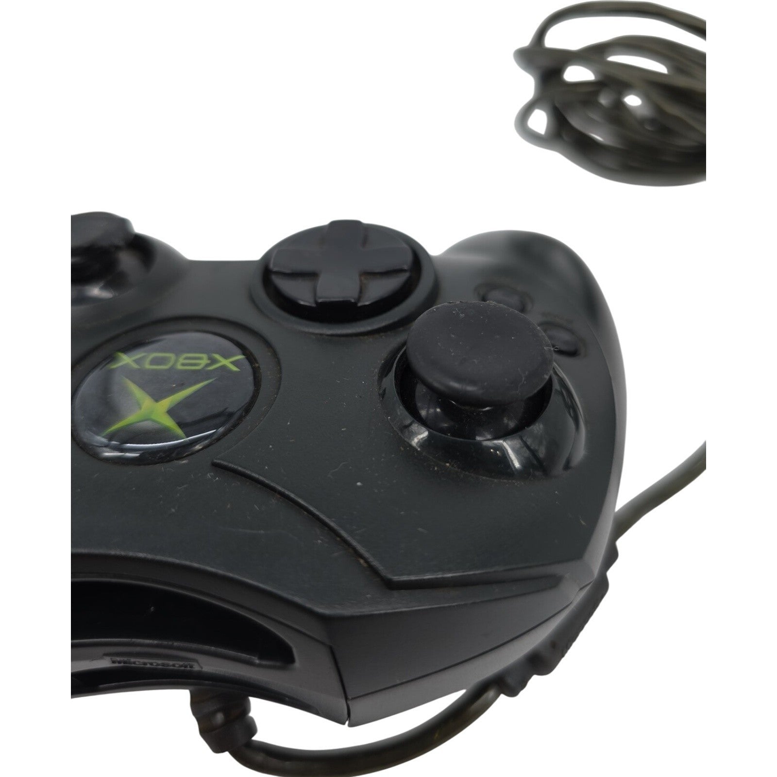 Microsoft Xbox Controller S Black Wired Gamepad Original for Parts Only