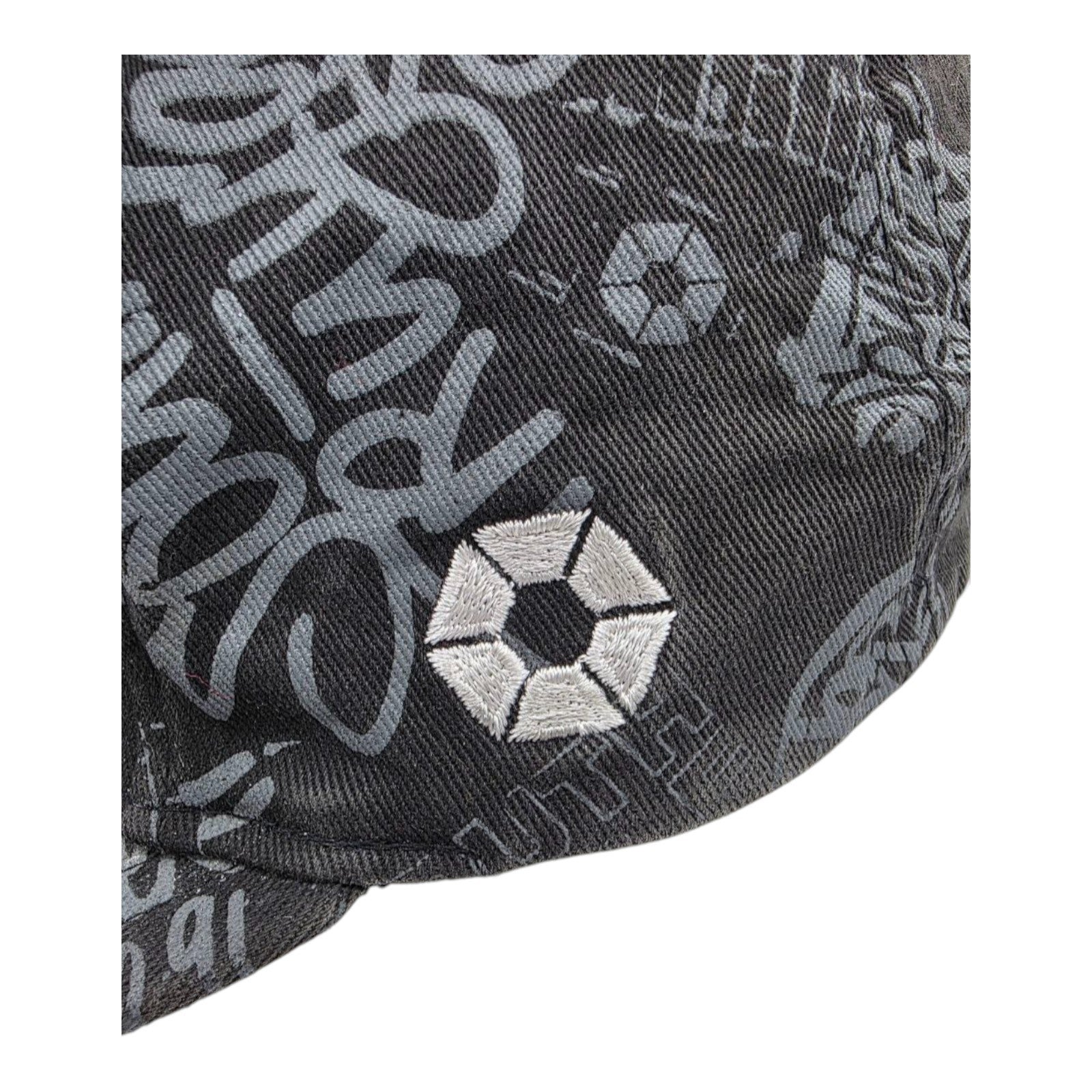 Southpole Authentic Collection Black Gray Graffiti Cap One Size