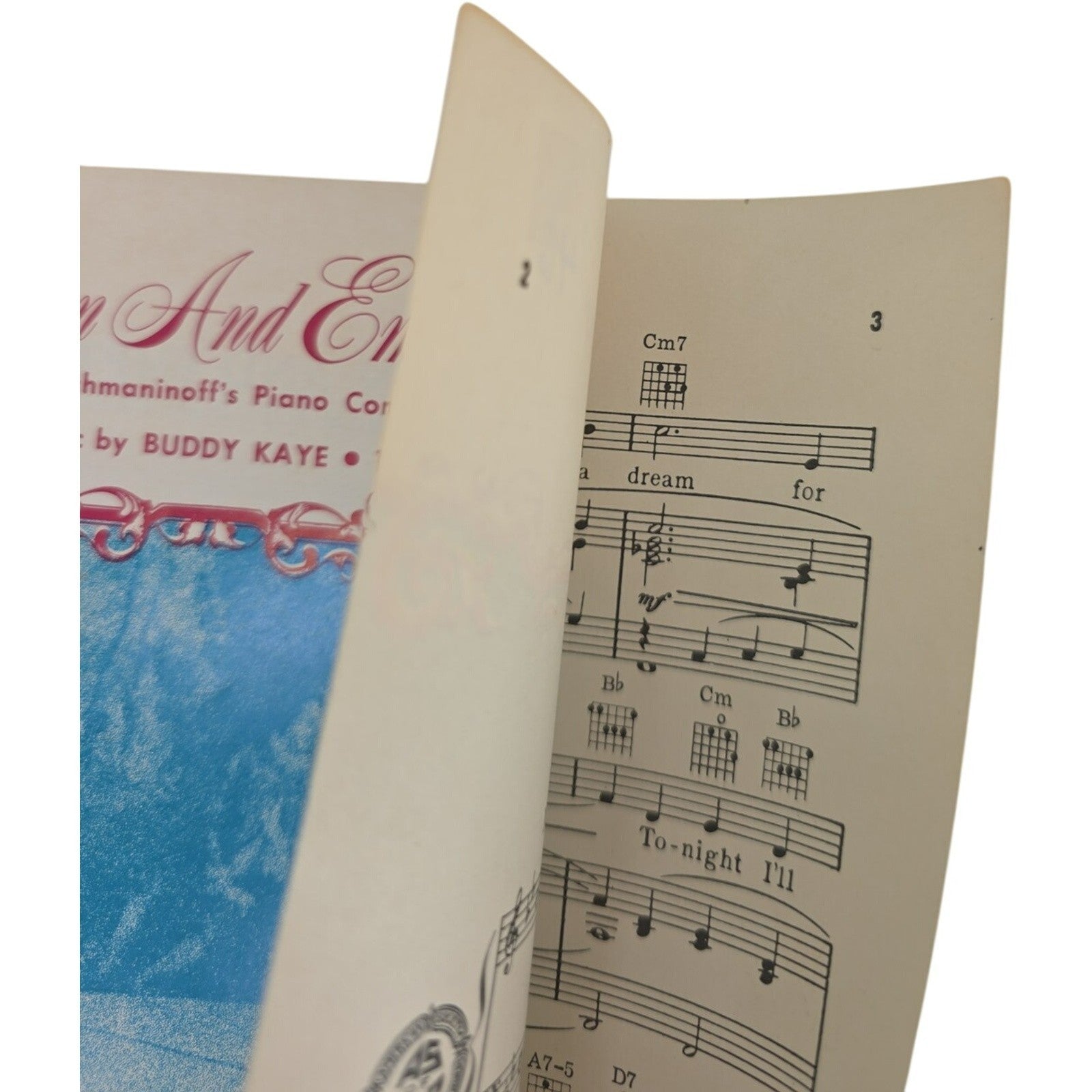 Vintage 1950s Sheet Music “Full Moon And Empty Arms” by Buddy Kaye & Ted Mossman