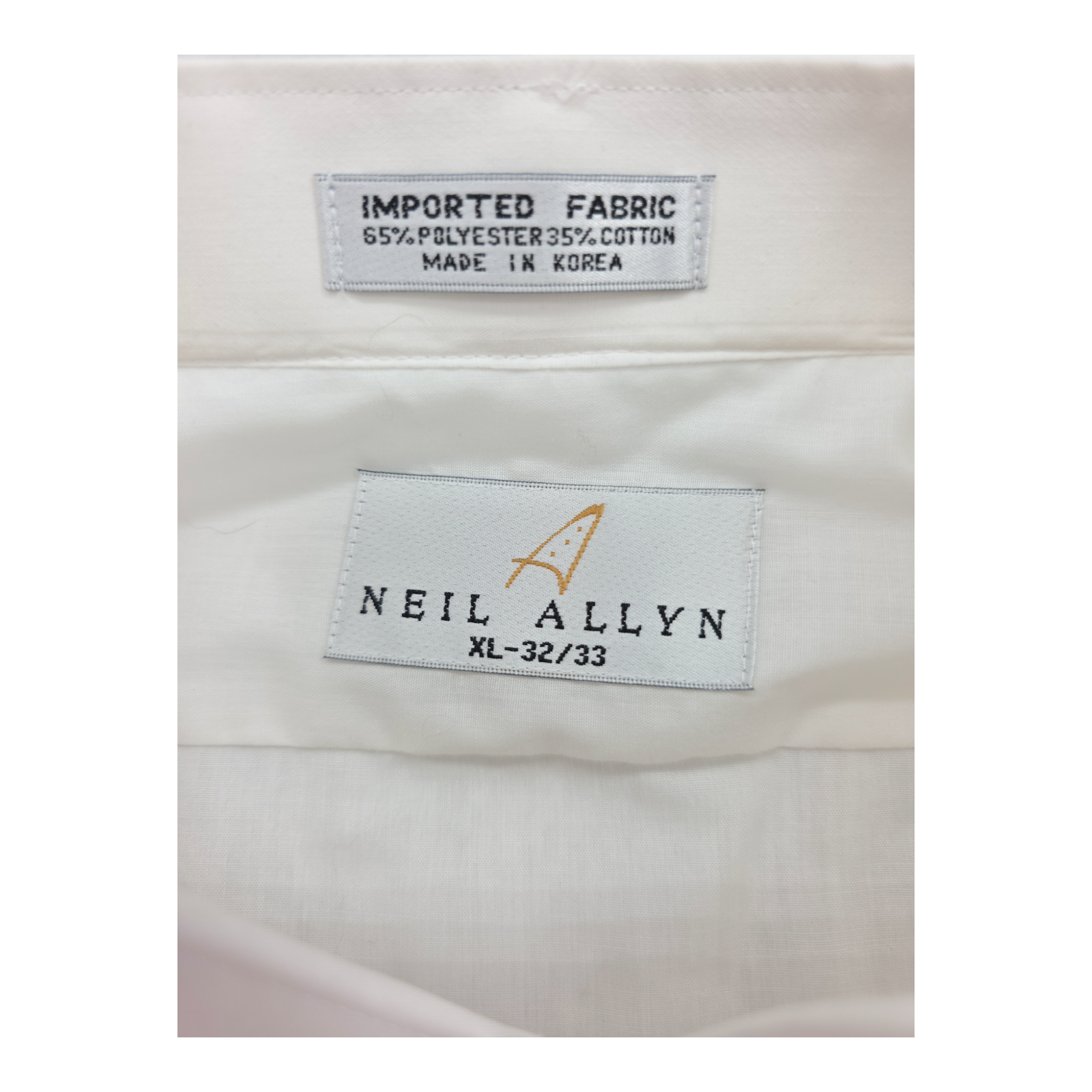 Neil Allyn Mens Tuxedo Shirt White Pleated Front Long Sleeve Formal XL 32/33