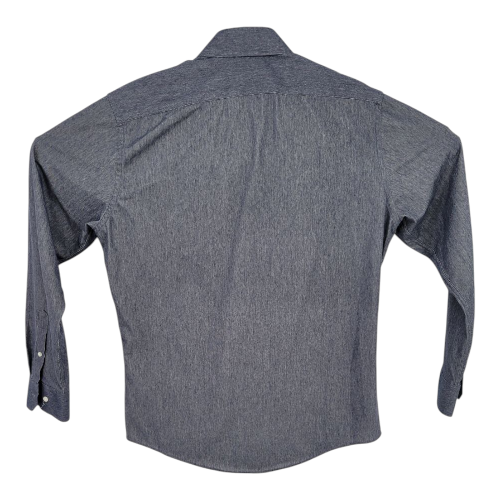 Nordstrom Trim Fit Mens Button Up Shirt Blue Long Sleeve Size 16