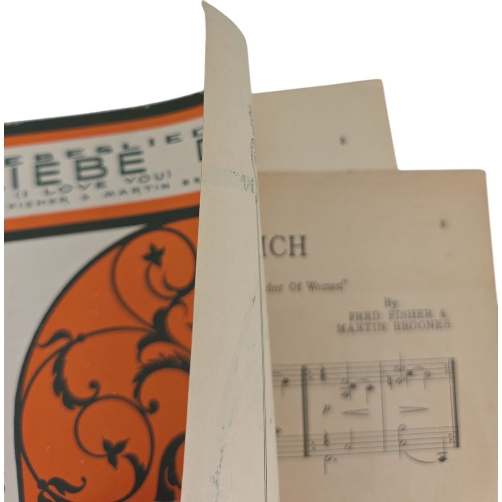 Liebeslied Ich Liebe Dich 1929 Vintage Sheet Music from Wonder of Women MGM