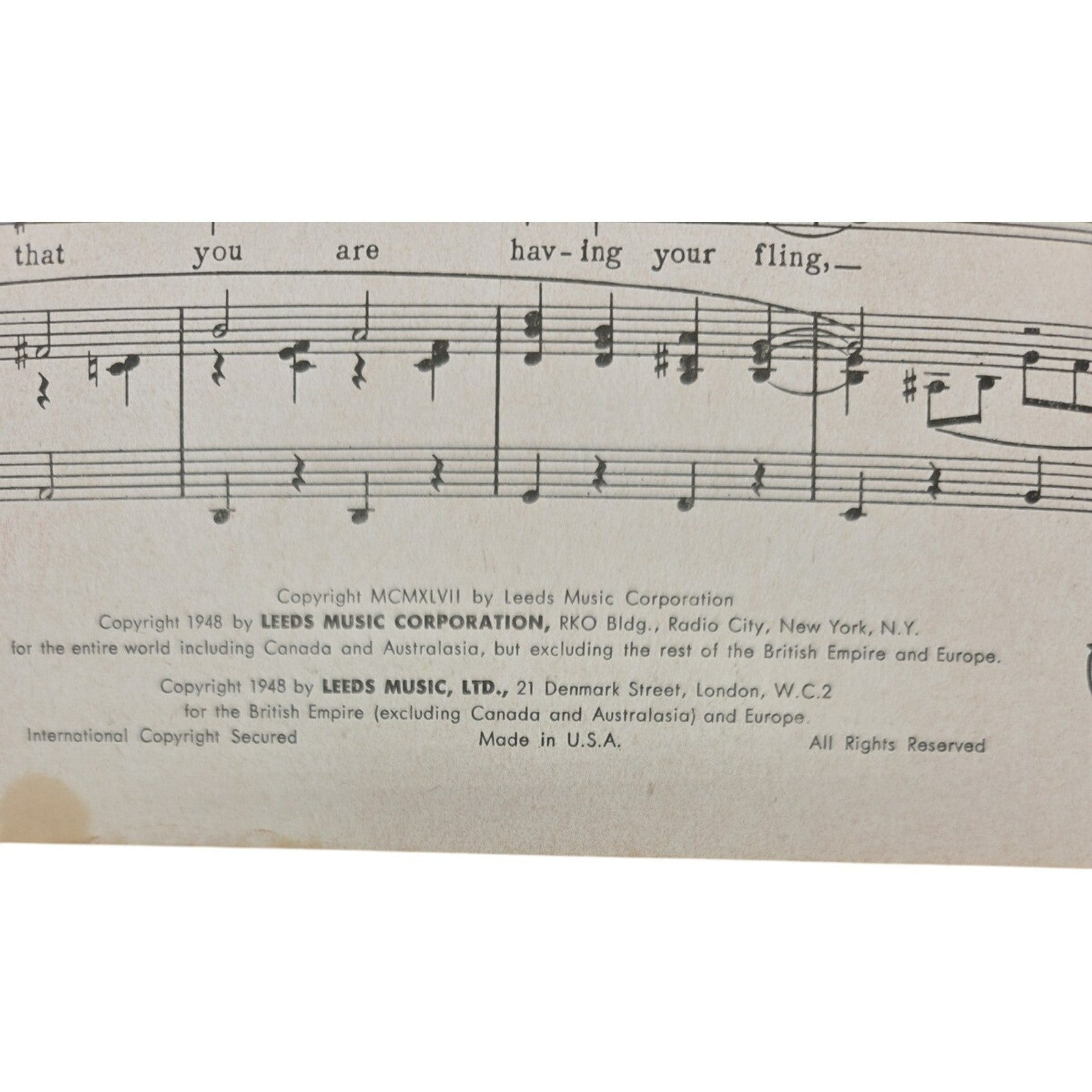 Vintage 1948 Heartbreaker Piano by Berk, Capano, Freedman Sheet Music